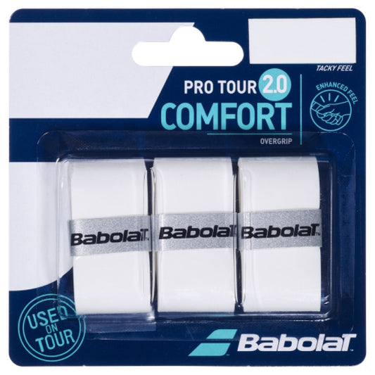אוברגריפ (Overgrip) בבולט Pro Tour 2.0 X3 Babolat - חבילה של שלושה אוברגריפים בעיצוב נוח ומתאים לשחקני טניס.