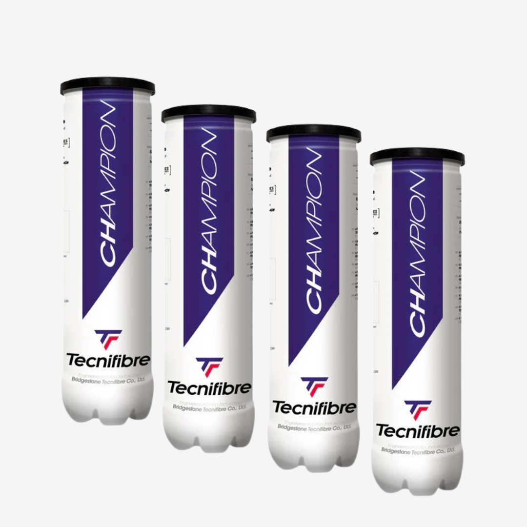 כדורי טניס Tecnifibre Champion (12 כדורים) | טכניפייבר - ארבעה קופסאות כדורים
