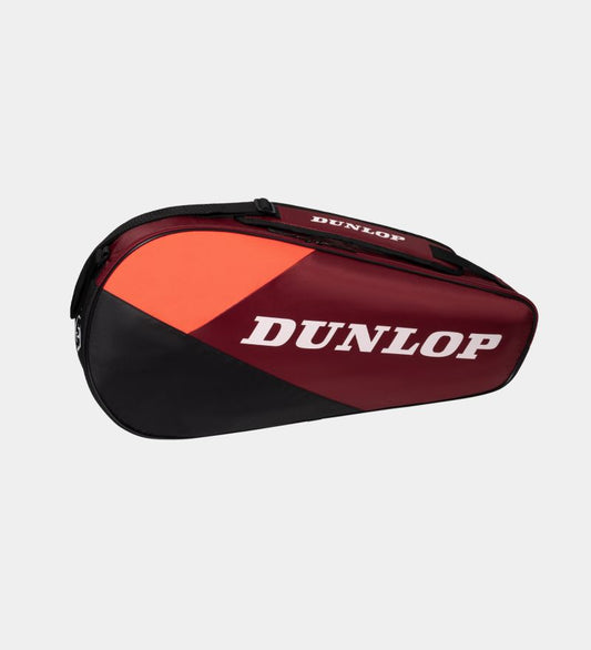 תיק אימון Dunlop CX Performance 3 Racket Bag | דנלופ בצבעים אדום ושחור, אידיאלי עבור שחקני טניס.