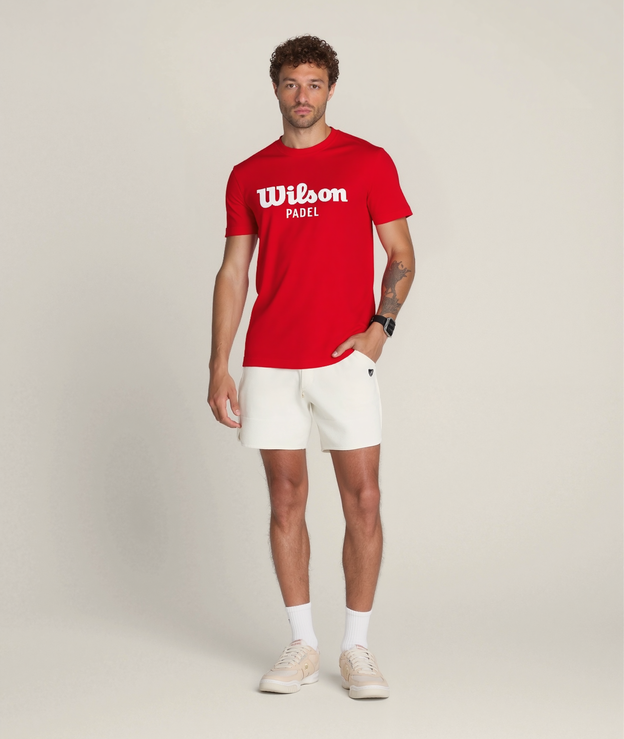 חולצת פאדל טי-שירט וילסון לגברים | Padel Scrpt Cottn tee Wilson