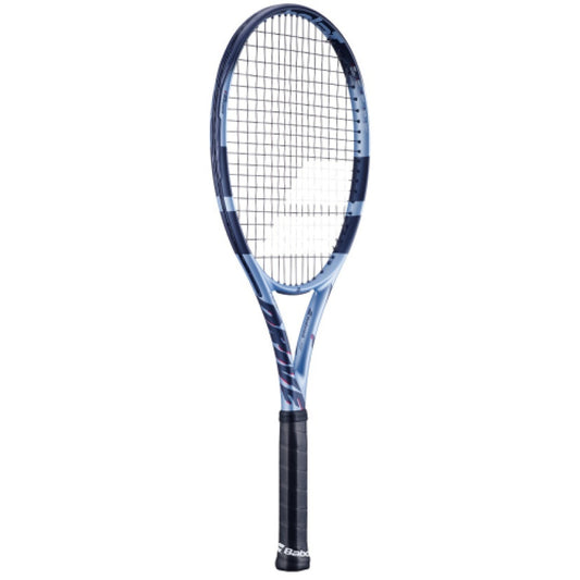מחבט טניס Babolat Pure Drive Gen11 משקל 300 גרם | בבולט - מחבט טניס חדש בצבע כחול מטאלי עם פסים אדומים.