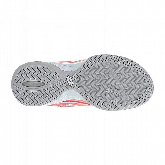 Sole view of נעלי נשים Lotto Mirage 100 | לוטו, showcasing the traction design for optimal performance on the court.