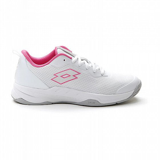 נעלי נשים Lotto Mirage 700 | לוטו בצבע לבן עם פרטים ורודים, נעלי טניס לנשים לנוחות וביצועים.