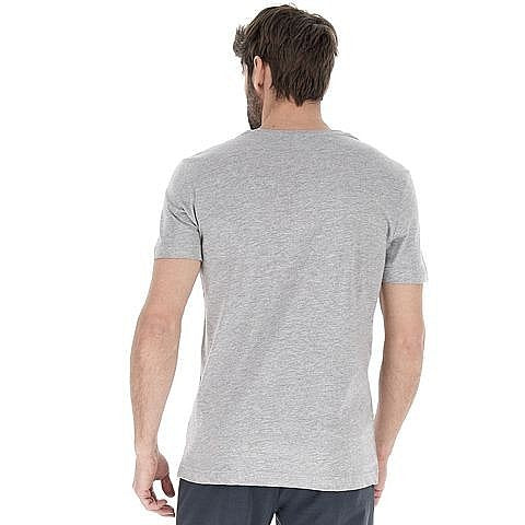חולצת גברים לוטו SQUADRA II TEE RAPTOR LOTTO, גב החולצה בצבע אפור וללא הדפסים.