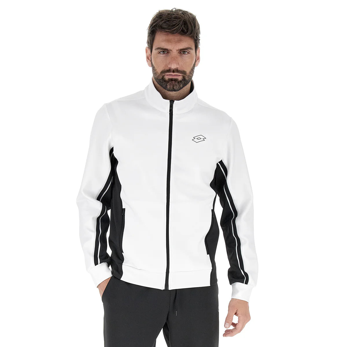 ז׳קט טניס לגבר לוטו SQUADRA III JACKET LOTTO - מעיל טניס סינתטי עם עיצוב מודרני ונוחות גבוהה.