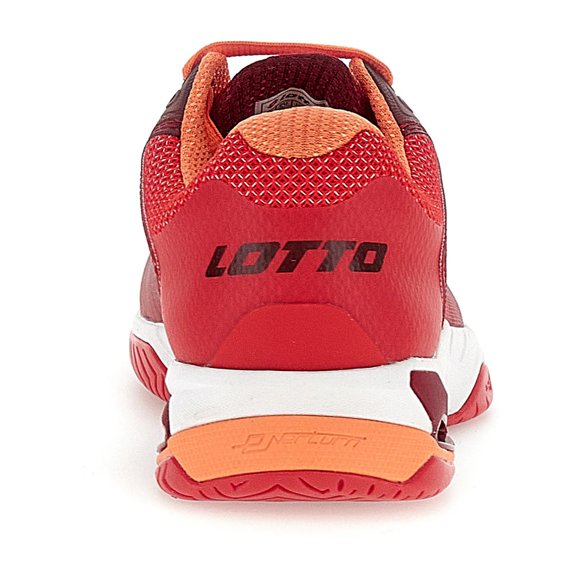 נעלי טניס גברים Lotto Mirage 100 II | לוטו, דגם אחורי בצבע אדום עם עיצוב מודרני.