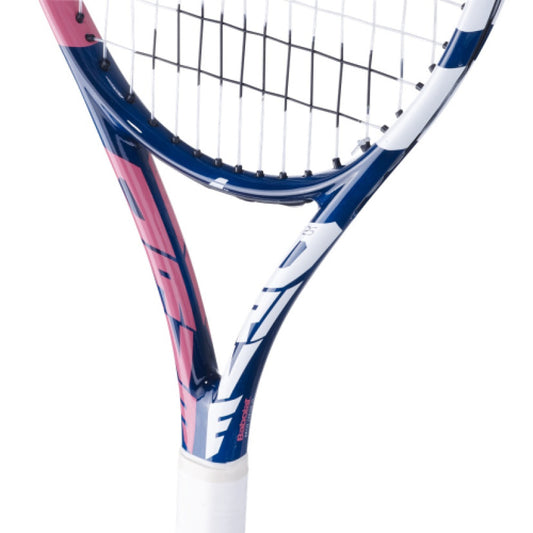 מחבט טניס לילדים Babolat Drive Junior 25 לילדות | בבולט - חתך של המחבט עם עיצוב צבעוני.