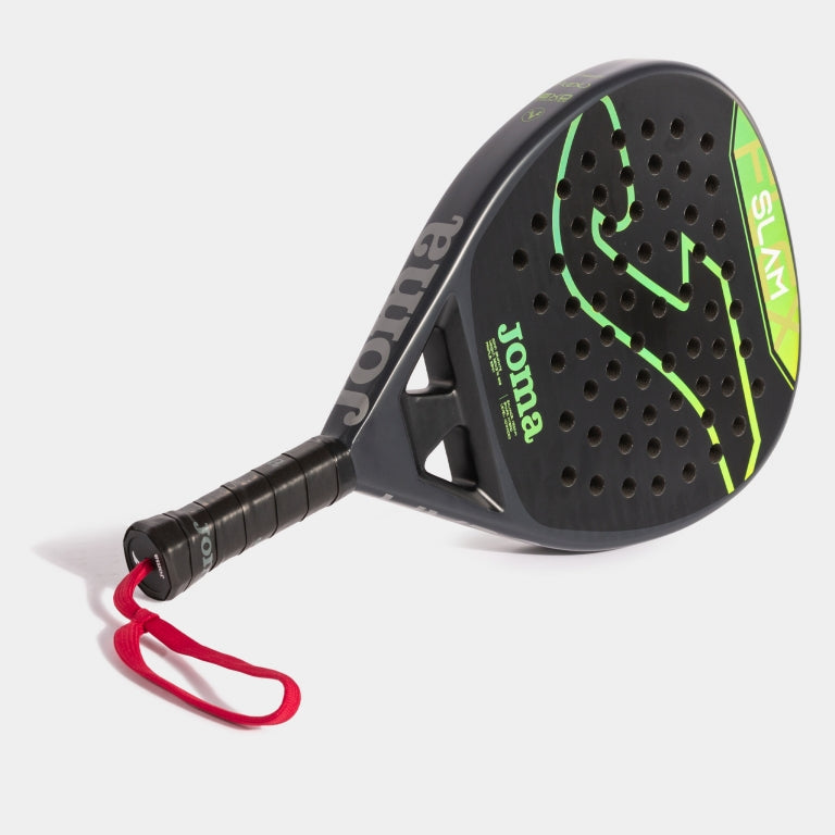 מחבט פאדל Joma PADDLE RACKET SLAM FLEX | גומה בצבע שחור עם עיצוב ירוק.