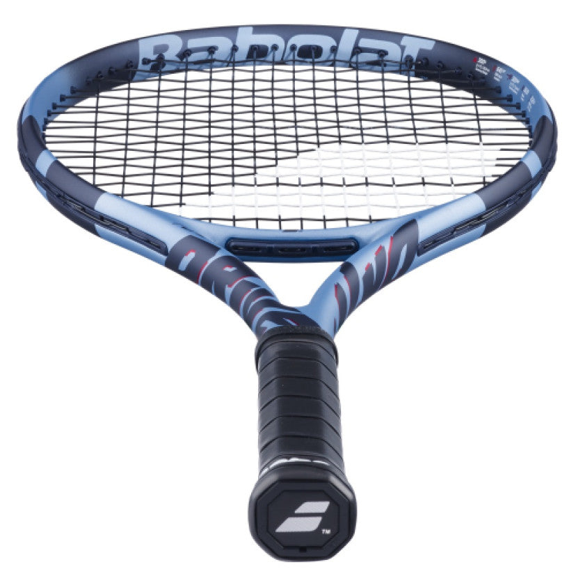 מחבט טניס Babolat Pure Drive Gen11 משקל 300 גרם | בבולט - תצוגה קדמית של המחבט בצבע כחול מטאלי.