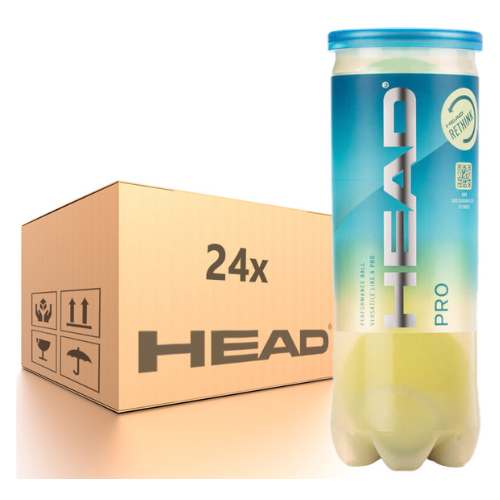 קרטון 24 קופסאות 3 כדורי טניס הד – Head Pro