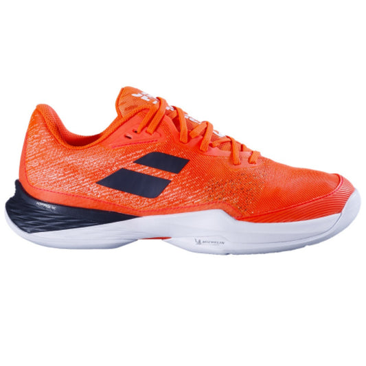 נעלי טניס גברים Babolat Jet Mach 3 AC Men כתום | בבולט בצבע כתום עם עיצוב מודרני.