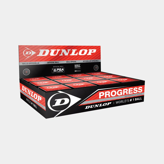 דוכן כדורי סקווש Dunlop Progress 12 כדורים | דנלופ בכדי להציג את הכדורים המצוינים לתחרויות.
