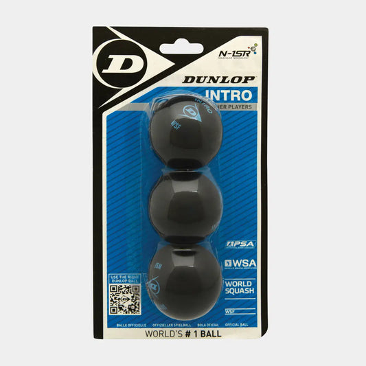 כדורי סקווש Dunlop Intro 3 Ball Blister 3 כדורים | דנלופ - אריזת כדורים בסקווש למתחילים.