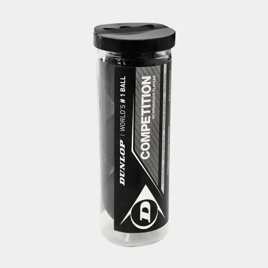 כדורי סקווש Dunlop Competition 3 Ball Tube 3 כדורים | דנלופ - כדור סקווש באיכות גבוהה במשחקי מועדון