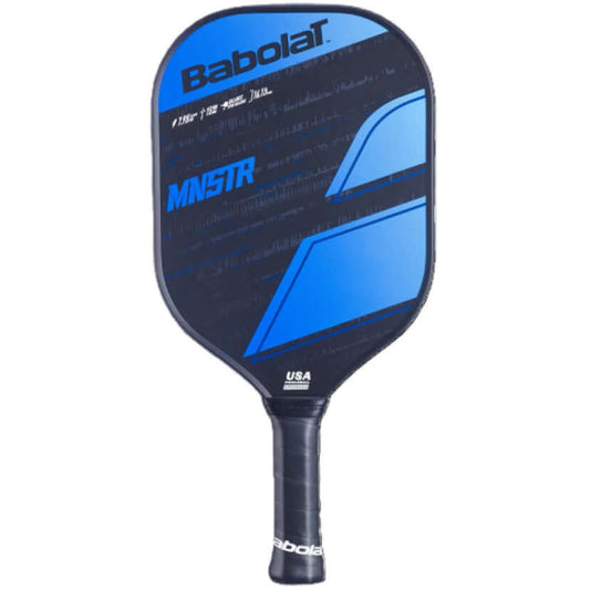 מחבט פיקלבול בבולט Pickleball MNSTR Babolat - עיצוב כחול עם טכנולוגיית RPM Grit לפיקלבול.