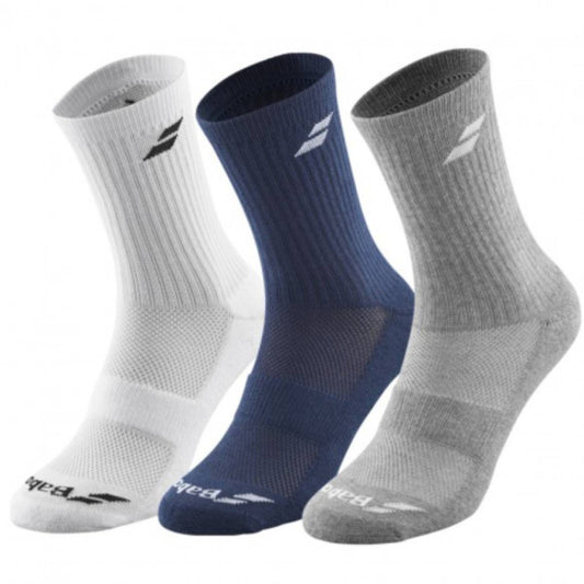 גרבי טניס בבולט Pairs Pack White / blue / Gray X3 Babolat