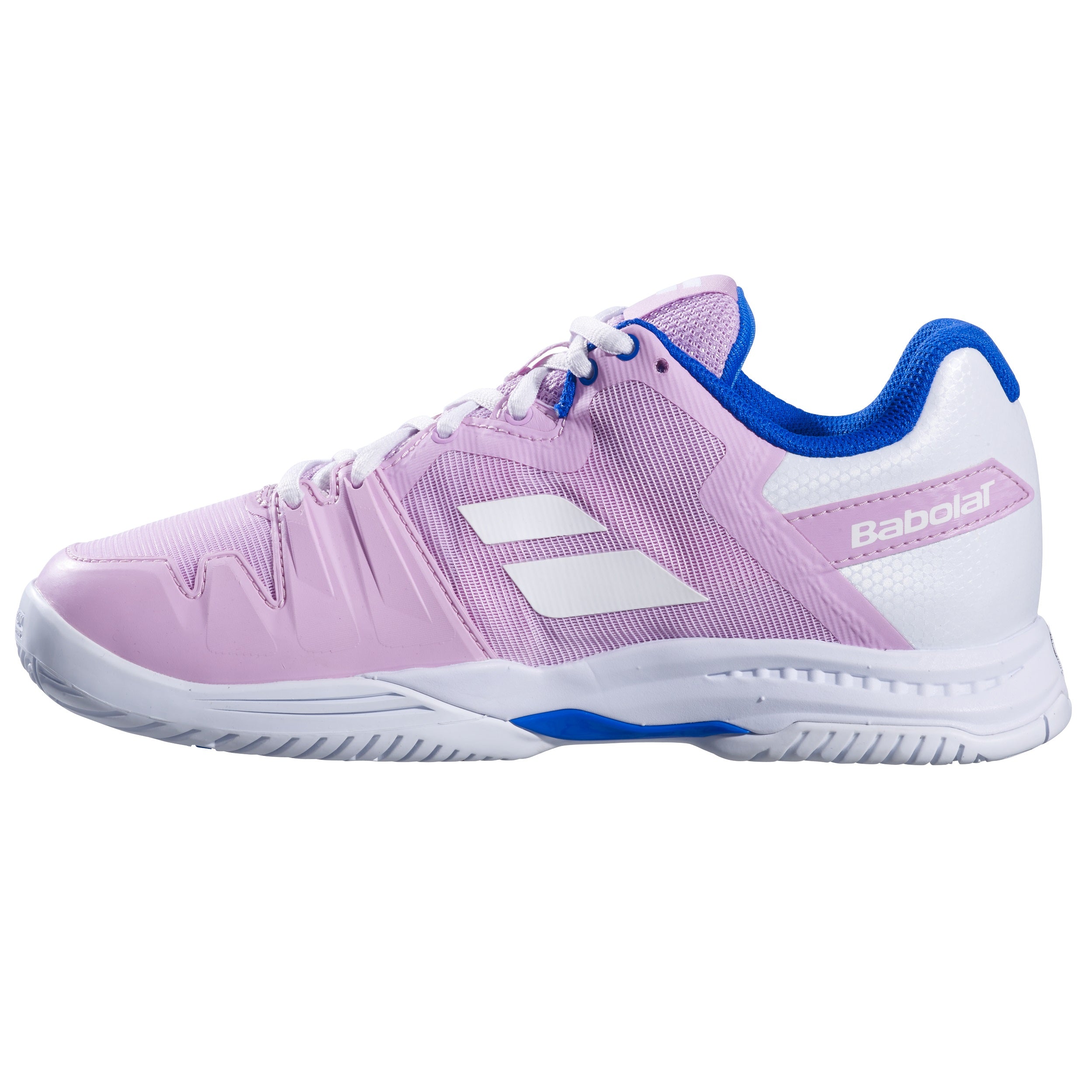נעלי טניס נשים Babolat SFX3 All Court Women Dark Pink | בבולט, דגם בצבע ורוד כהה עם כחול ולבן.