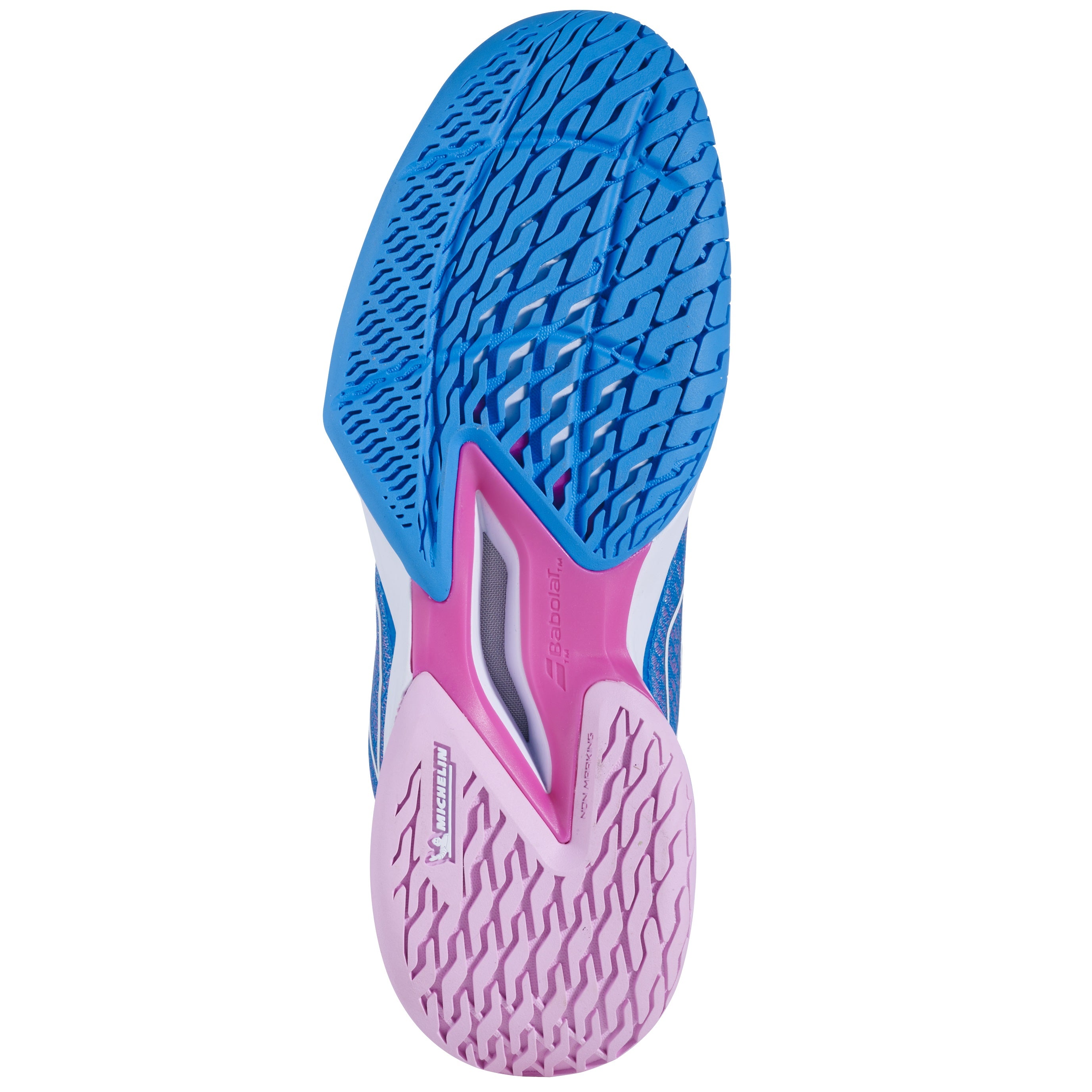 נעלי טניס נשים Babolat Jet Mach 3 AC Women Blue | בבולט עם סוליה חדשנית בגוון כחול וורוד.