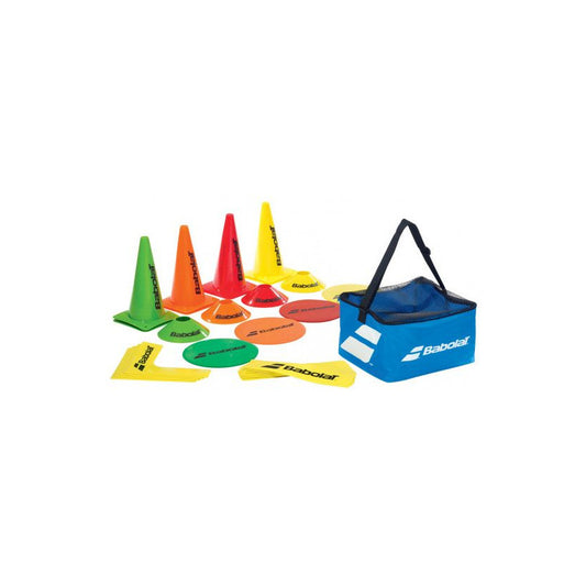 ערכת אימון לטניס בבולט Training KIT Babolat עם קונוסים צבעוניים וסל אחסון איכותי