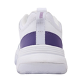 מבט מאחור על העקב של נעלי טניס K-Swiss Court Express 2 לנשים בצבע לבן וסגול