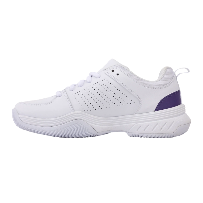 נעלי טניס K-Swiss Court Express 2 לנשים - מבט מהצד הפנימי עם נגיעות סגול