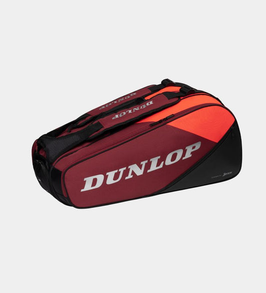 תיק אימון Dunlop CX Performance 8 Racket Bag | דנלופ - תיק טניס מקצועי בצבע אדום ושחור.