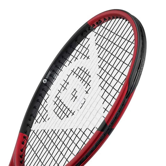 מחבט טניס Dunlop CX200 TOUR 18x20 G2 משקל 315 גרם | דנלופ - תקריב על המחבט והעיצוב שלו.