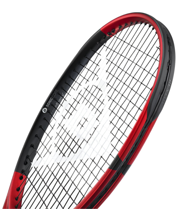 מחבט טניס Dunlop CX400 TOUR משקל 300 גרם | דנלופ - מבט מקרוב על ראש המחבט