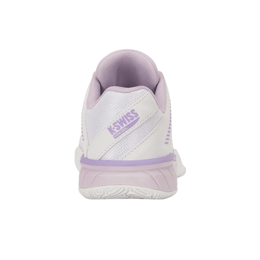 מבט מאחור על העקב של נעלי פאדל K-Swiss Express Light 3 Padel לנשים בצבע סגול