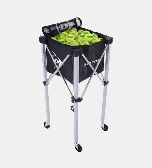 עגלת כדורים Dunlop Foldable Teaching Cart 144 Balls | דנלופ עם כדורי טניס ירוקים, עיצוב מתקפל, קל ונוח.