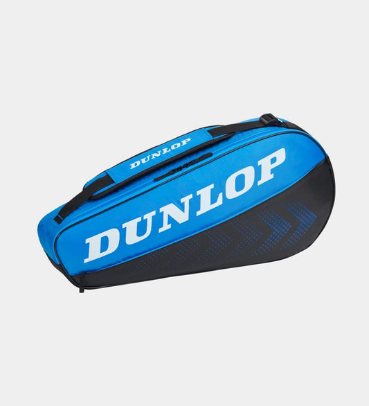תיק טניס Dunlop FX-Club 3R | דנלופ בצבע כחול, מושלם לאחסון מחבטים ושימוש נוח.