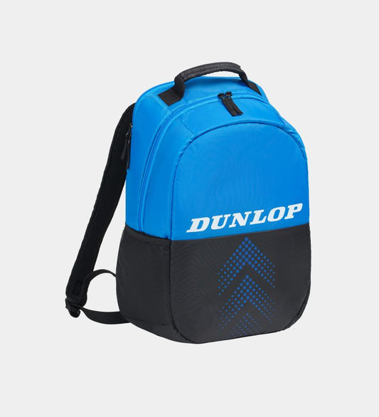 תיק טניס Dunlop FX-Club Backpack | דנלופ תרמיל טניס צבע כחול עם תאים לאחסון מחבט ואביזרים נוספים