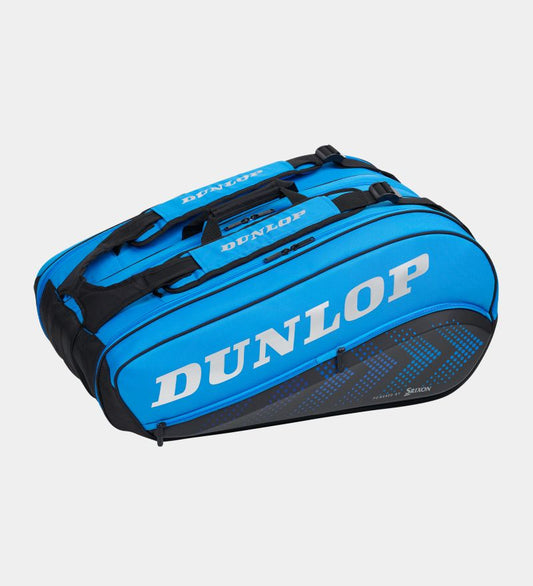 תיק אימון Dunlop FX Performance 12 Racket Bag | דנלופ - תיק טניס יוקרתי בצבע כחול מעוצב.