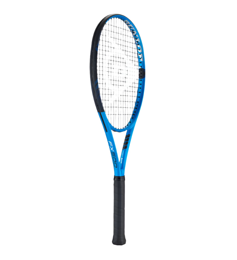 מחבט טניס Dunlop FX500 משקל 300 גרם | דנלופ - מחבט בצבע כחול עם עיצוב מודרני.