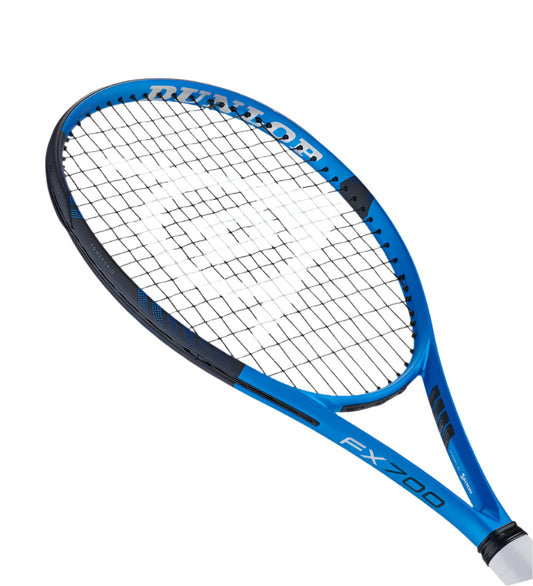 מחבט טניס Dunlop FX700 משקל 265 גרם | דנלופ בצבע כחול עם ראש גדול ומסגרת דקה