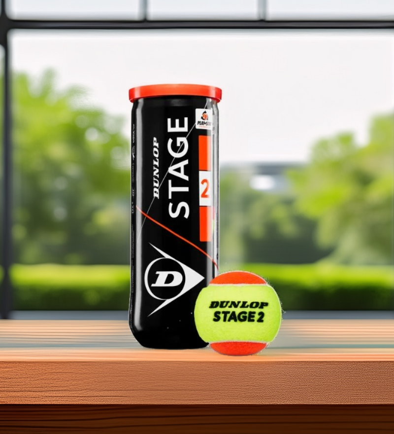 קופסת כדורי טניס Dunlop Stage 2 Orange Pressure (3 כדורים בקופסה) | דנלופ