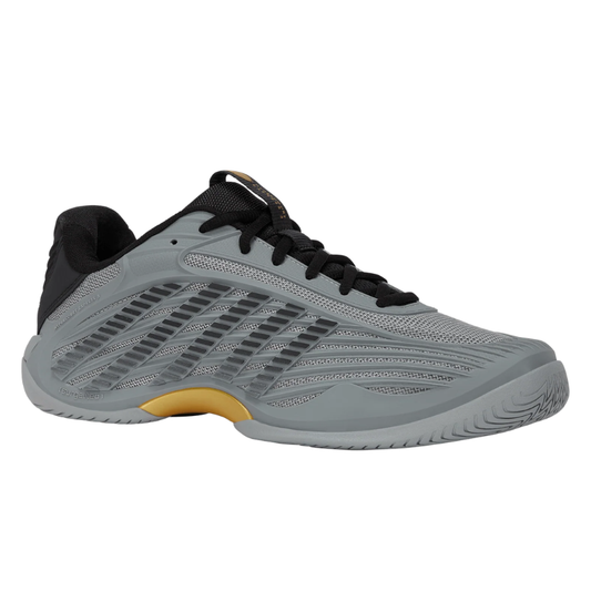 נעלי טניס לגברים K-Swiss Hypercourt Express 3 בצבע אפור וצהוב במבט מהצד