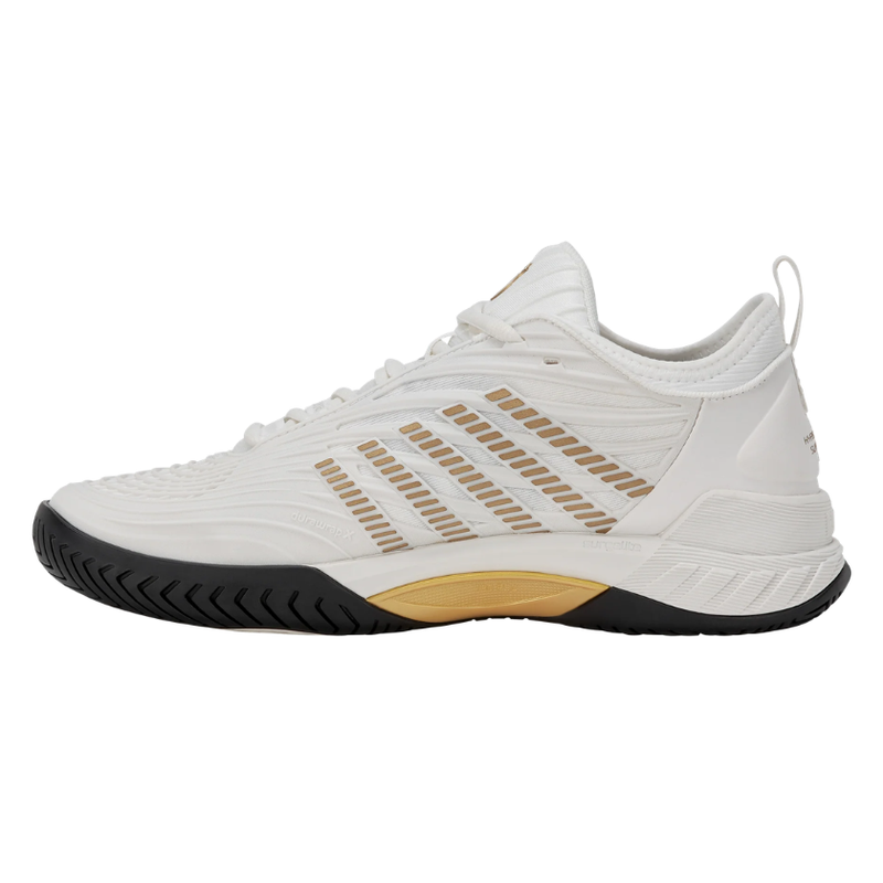 נעלי טניס K-Swiss Hypercourt Supreme 2 לגברים - מבט מהצד החיצוני עם פסים מוזהבים
