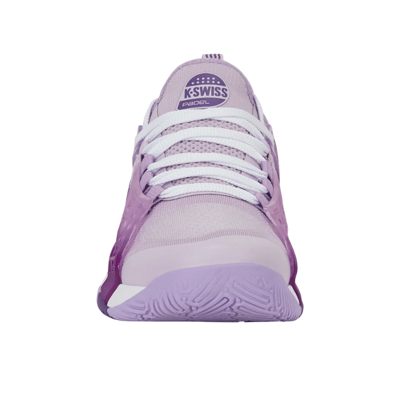מבט חזיתי של נעלי פאדל K-Swiss K-Frame Padel לנשים בצבע סגול