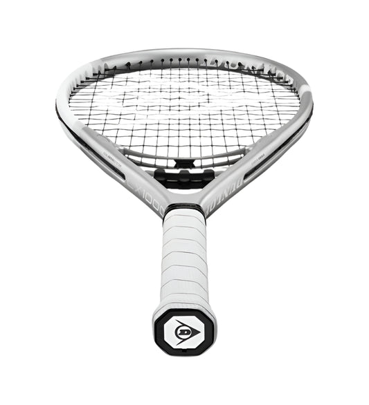 מחבט טניס Dunlop LX1000 משקל 255 גרם | דנלופ, מבט קדמי על המחבט עם חוטים.