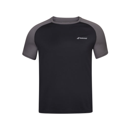 חולצת טניס בבולט Play Crew Neck T-Shirt Men Babolat שחור עם עיצוב קלאסי, בד רך ונושם.