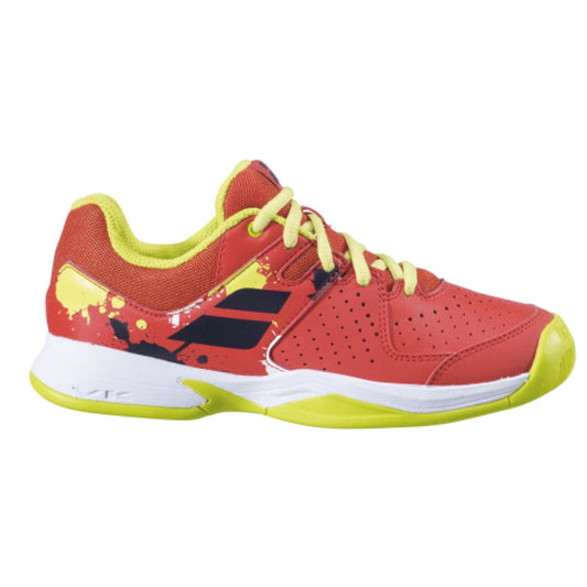 נעלי טניס לילדים Babolat Pulsion AC Junior Red | בבולט - נעליים צבעוניות לילדים עם טכנולוגיה מתקדמת