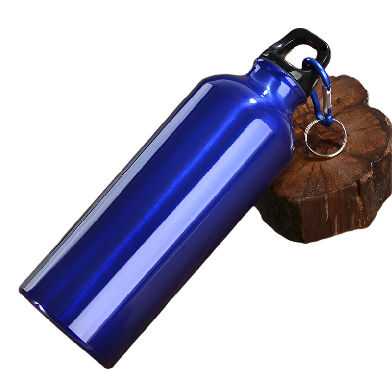 בקבוק מים 500 מ"ל בצבע כחול, קומפקטי ונוח לשימוש יומיומי, מושלם לנשיאה בתיק.