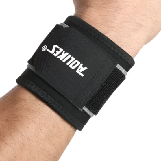 תמיכת רצועת יד לתחבושת יד מתכווננת של AOLIKES, מתאימה לספורטאים ועוסקת בכאב מפרק כף היד.