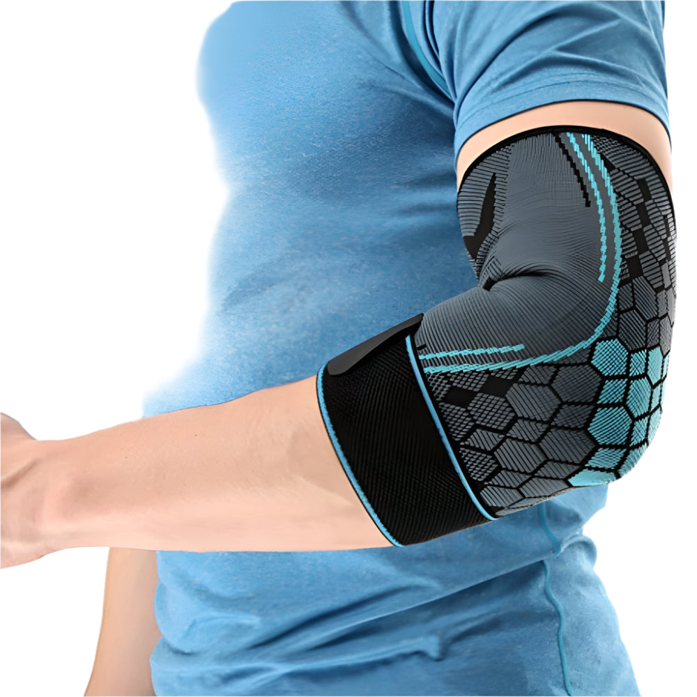 1 יחידות שרוול תמיכה לדחיסת סד מרפק - תמונה של סד תמיכה למרפק עם עיצוב מודרני בשימוש.