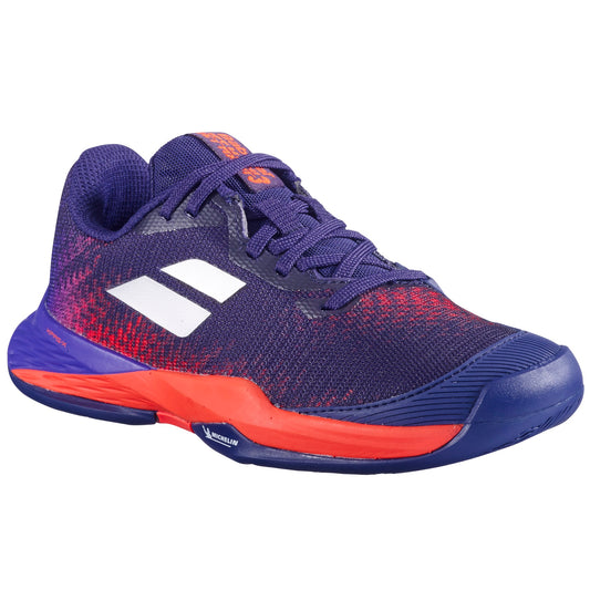 נעלי טניס לילדים Babolat Jet Mach 3 AC Junior Blue | בבולט - נעליים קלות ונוחות לשחקנים צעירים