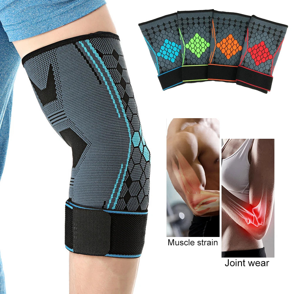 1 יחידות שרוול תמיכה לדחיסת סד מרפק עם צבעים שונים למניעת פציעות והקלה על כאבים