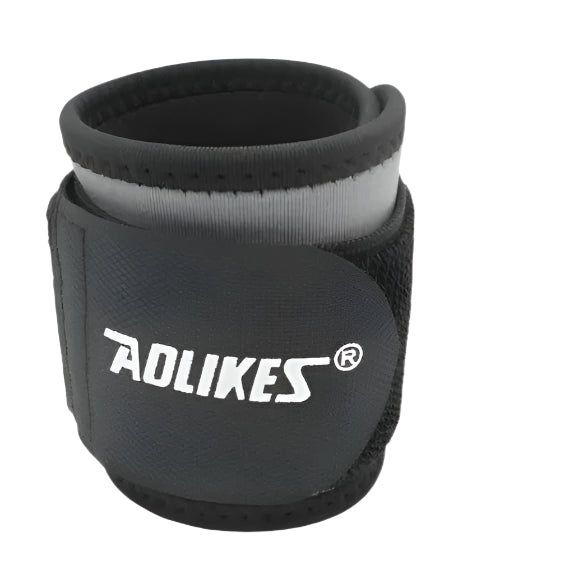 תמיכת רצועת יד לתחבושת יד מתכווננת של AOLIKES בצבע שחור