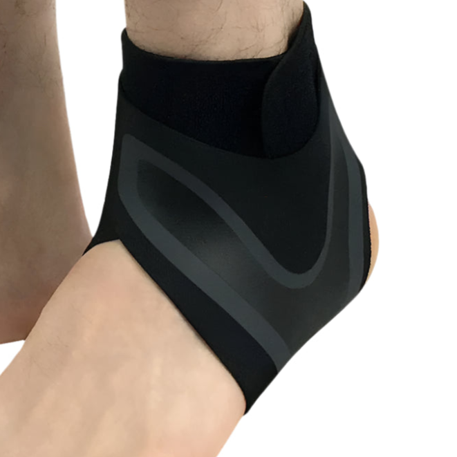 מייצב קרסול סד דחיסה - מגן קרסול שחור מקצועי לתמיכה ואימון