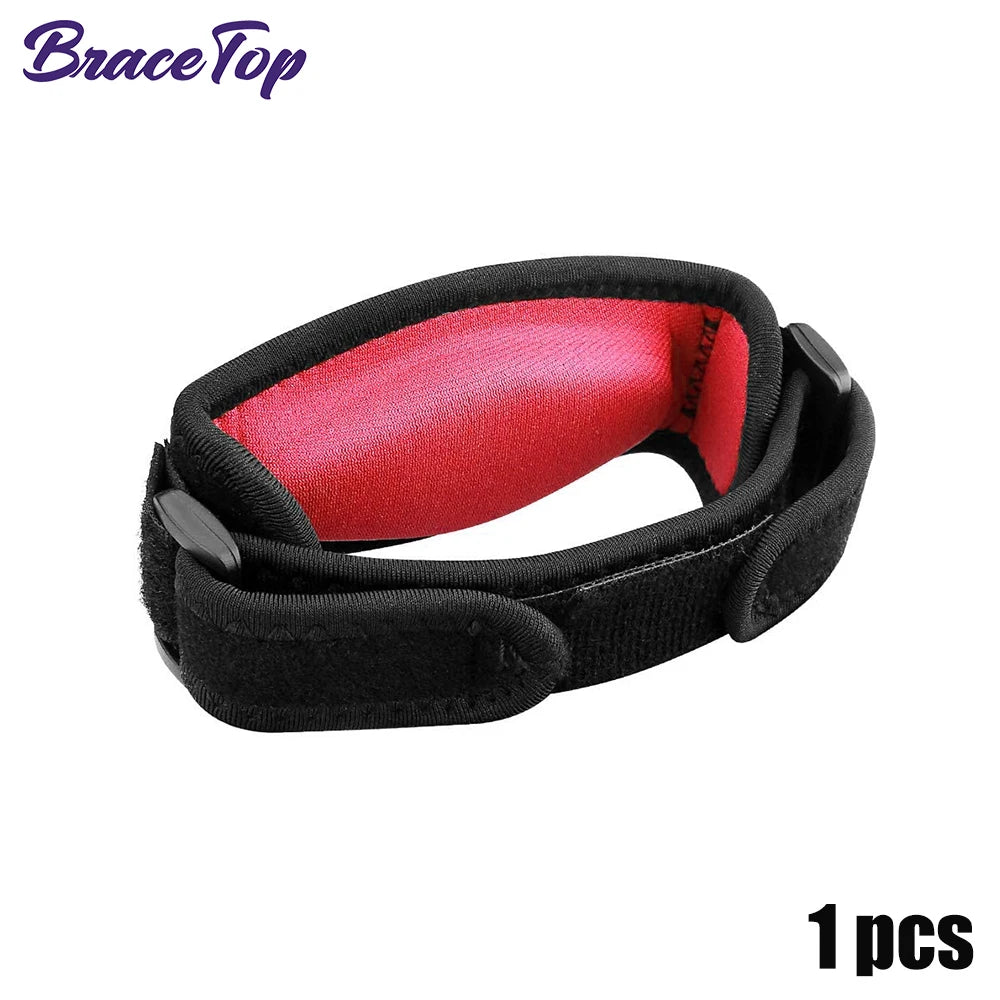BraceTop למרפק טניס - מגן מרפקים מתכוונן בנ confort cushioning לחוויית ספורט טובה יותר.